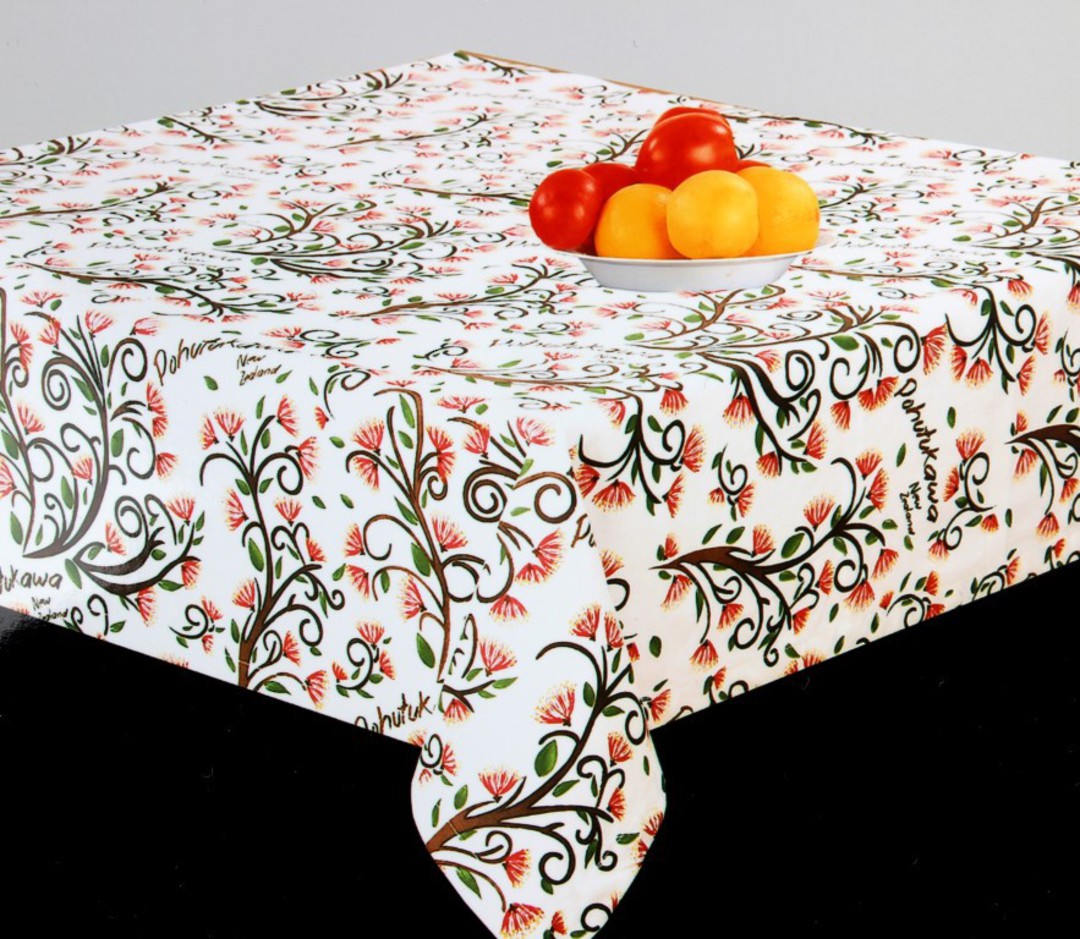 Tablecloth Pohutukawa 100x100cm.  Code: T/C-POH image 0